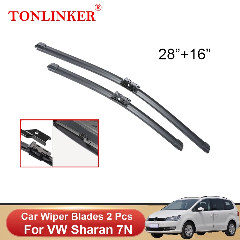 TONLINKER Wiper Blades For Volkswagen VW Sharan 7N MK2 2010-2015 2016-2019 Car Accessories Front Windscreen Wiper Blade Brushes
TONLINKER Wiper Blades For Volkswagen VW Sharan 7N MK2 2010-2015 2016-2019 Car Accessories Front Windscreen Wiper Blade Brushes