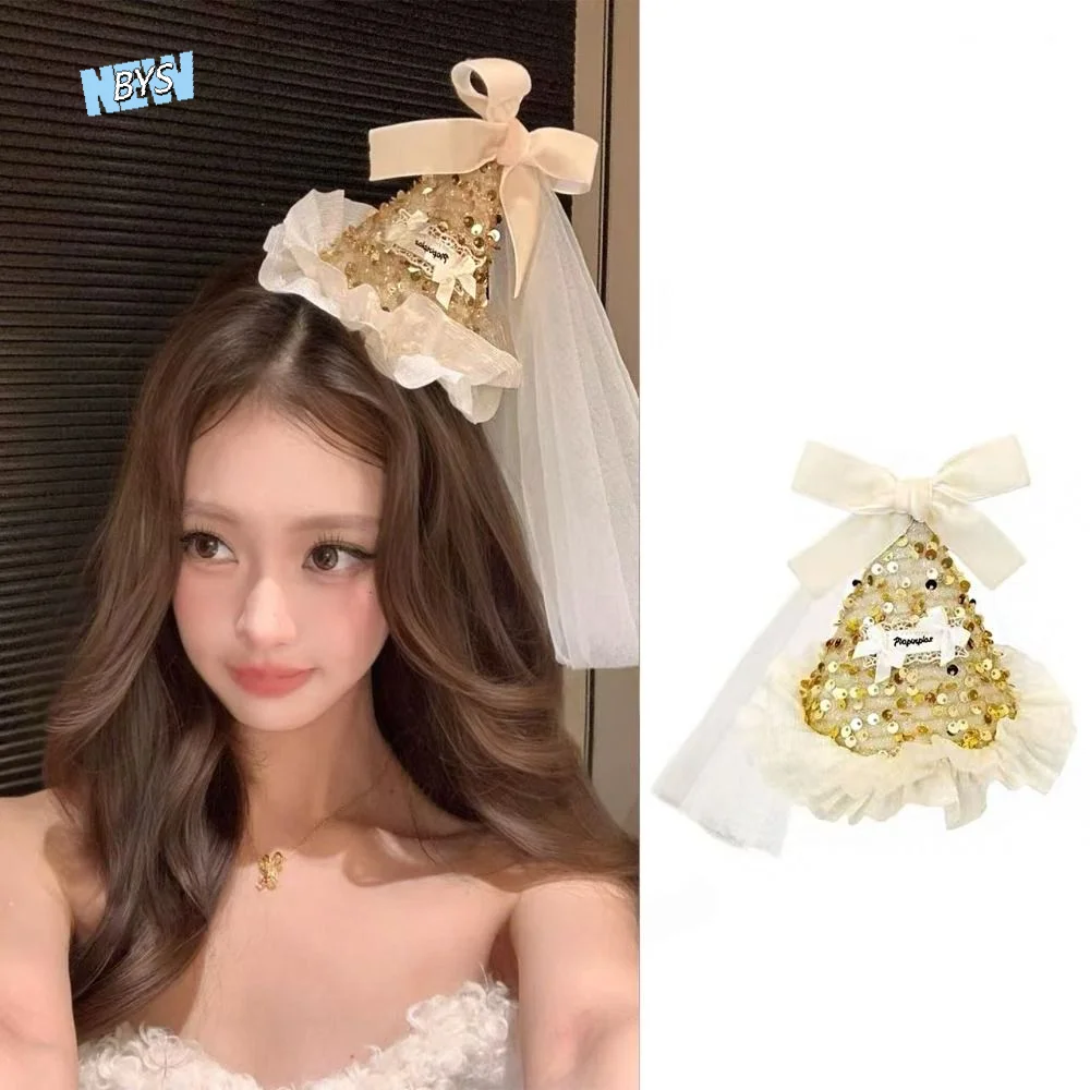 Cute Sequin Birthday Hat Hairpin Mesh Lace Sequined Hat Korean Hair Accessories Velvet Bow Hair Clip Birthday Party Decoration
Cute Sequin Birthday Hat Hairpin Mesh Lace Sequined Hat Korean Hair Accessories Velvet Bow Hair Clip Birthday Party Decoration