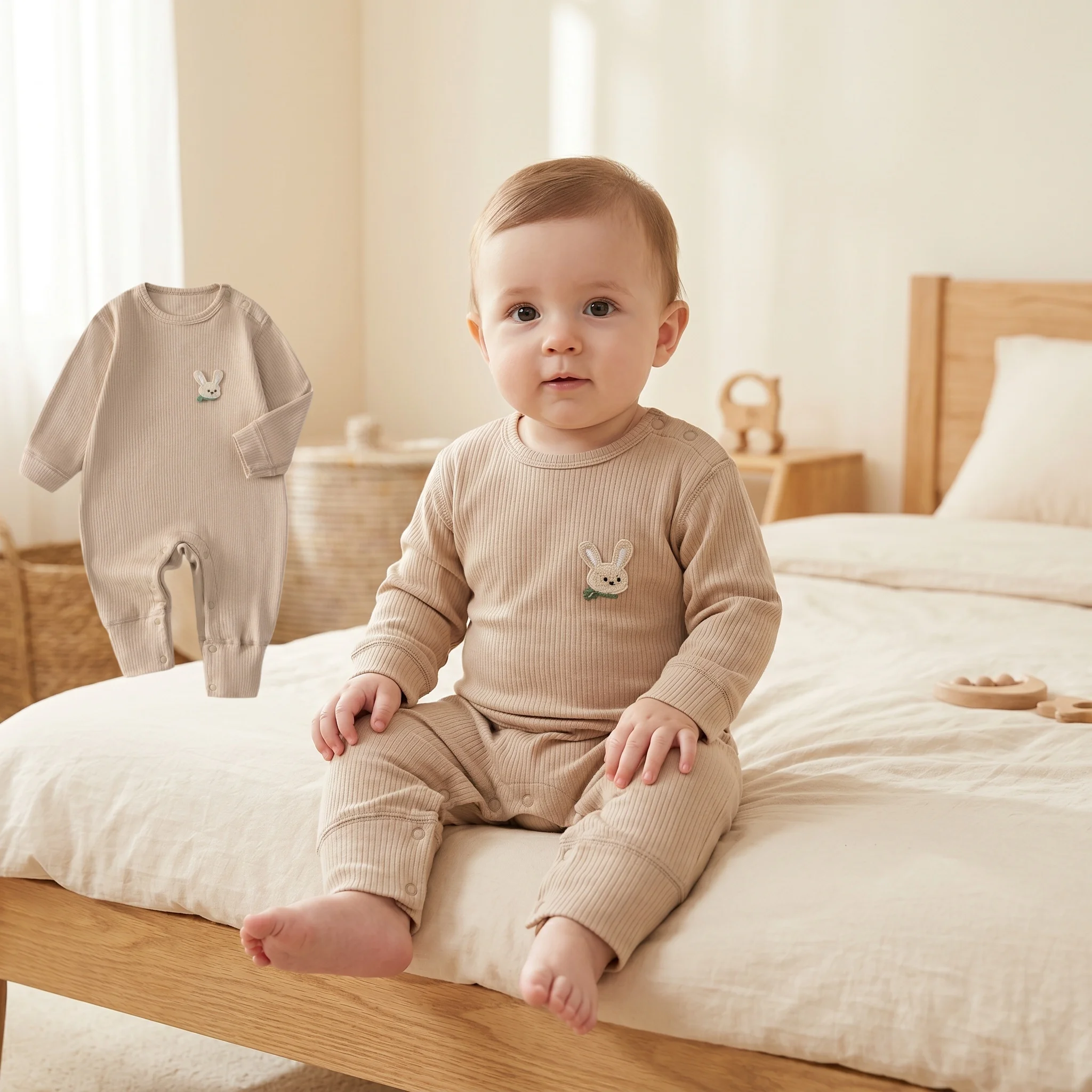 New Autumn 0-2Y Baby Clothes Ribbed Romper Animal Embroidery Long Sleeve One Piece Infant Solid Comfort Jumpsuit
New Autumn 0-2Y Baby Clothes Ribbed Romper Animal Embroidery Long Sleeve One Piece Infant Solid Comfort Jumpsuit