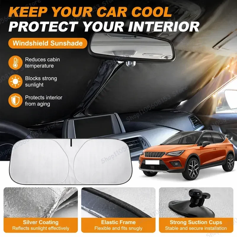 For SEAT Ibiza Leon Arona Ateca Tarraco Toledo Mii Alhambra Altea Car Windshield Sun Shade UV Protection Heat Blocking
For SEAT Ibiza Leon Arona Ateca Tarraco Toledo Mii Alhambra Altea Car Windshield Sun Shade UV Protection Heat Blocking