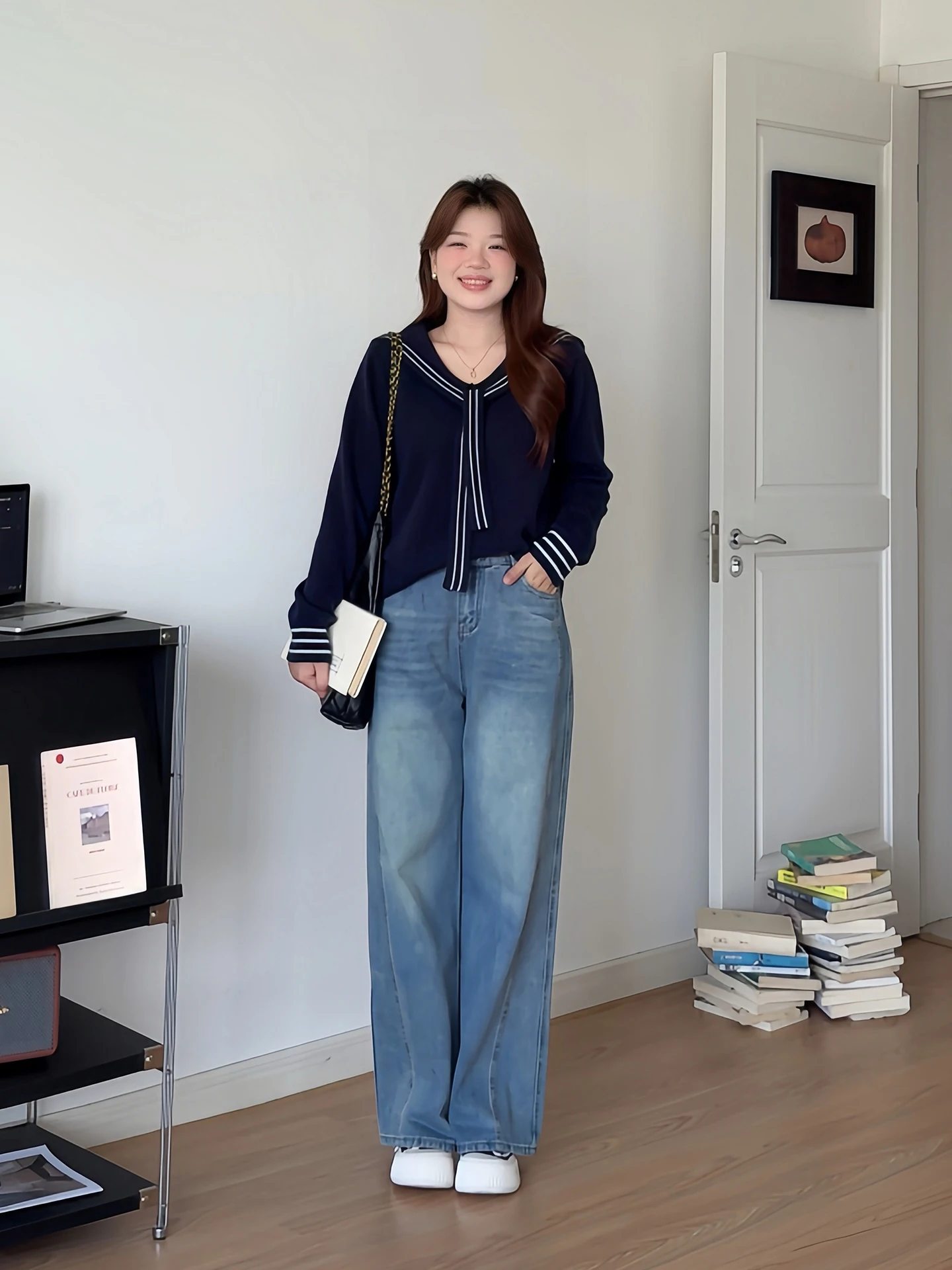 plus Size Knitwear Top Color Blo Navy Collar Ele Sle for Plump Women Spring Faion New Arrival Breathable Comfortable
plus Size Knitwear Top Color Blo Navy Collar Ele Sle for Plump Women Spring Faion New Arrival Breathable Comfortable