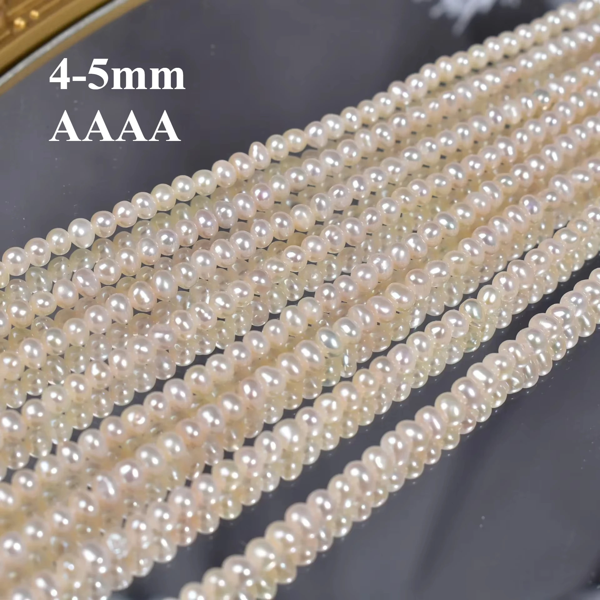 4-5mm 4A Luminous SilkySmooth Natural Freshwater White Pearl Flat Rare Bead Women Jewelry Make DIY Necklace Bracelet Accessories
4-5mm 4A Luminous SilkySmooth Natural Freshwater White Pearl Flat Rare Bead Women Jewelry Make DIY Necklace Bracelet Accessories