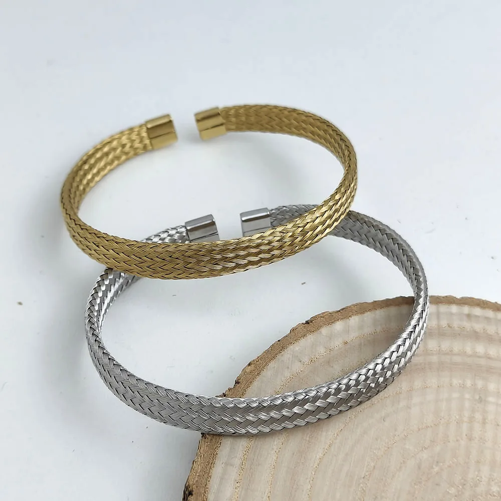 New braided bracelets, stylish and personalized stainless steel ladies bracelets, retro jewelry, opening design, gifts for women
New braided bracelets, stylish and personalized stainless steel ladies bracelets, retro jewelry, opening design, gifts for women