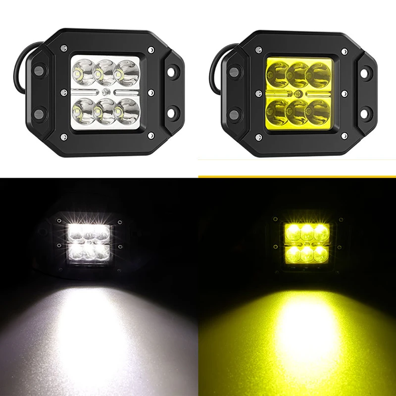 1PC 18W Flush Mount LED Light Pods Spot Cube Work Light Pod for Car Offroad Truck Boat - Waterproof Vehicle Driving Fog Light
1PC 18W Flush Mount LED Light Pods Spot Cube Work Light Pod for Car Offroad Truck Boat - Waterproof Vehicle Driving Fog Light
