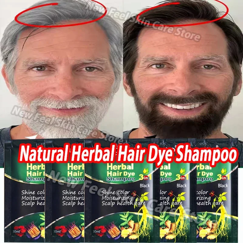 Natural Plant White Hair to Black Shampoo 3 in 1 Herbal Change Color Hair Dye Repairs Gray White To Dark Brown Black Hair Care
Natural Plant White Hair to Black Shampoo 3 in 1 Herbal Change Color Hair Dye Repairs Gray White To Dark Brown Black Hair Care
