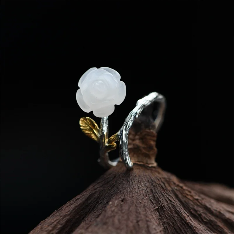 925 Sterling Silver Leaf Ethnic Rings for Women Natural Hotan White Jade Flower Ring 990 Fine Silver Floral Jewelry China Chic
925 Sterling Silver Leaf Ethnic Rings for Women Natural Hotan White Jade Flower Ring 990 Fine Silver Floral Jewelry China Chic