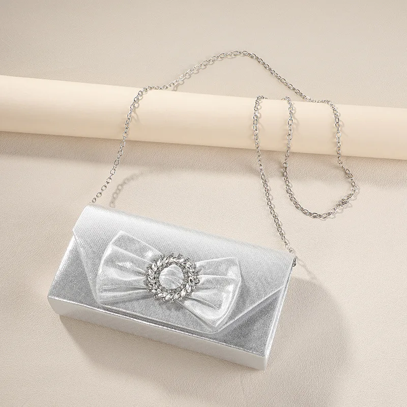 Europe America Fashion Small Clutch Purse Silver White Rhinestone Dinner Evening Bags Wedding Party Chain Shoulder Bag For Women
Europe America Fashion Small Clutch Purse Silver White Rhinestone Dinner Evening Bags Wedding Party Chain Shoulder Bag For Women