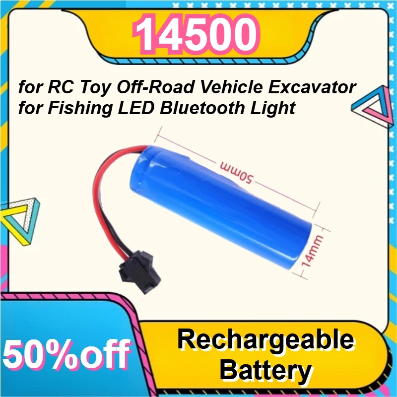 5PCS-14500 3.7V 500mAh Li-ion Battery with SM Plug Charger Cable for RC Toy Off-Road Vehicle Excavator for Fishing LED Bluetooth
5PCS-14500 3.7V 500mAh Li-ion Battery with SM Plug Charger Cable for RC Toy Off-Road Vehicle Excavator for Fishing LED Bluetooth