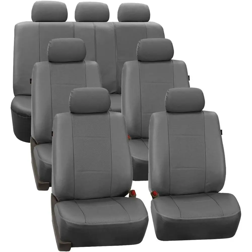 Three Row Car Seat Covers Deluxe Leatherette with 7 Seater, Compatible and Rear Split Bench– Unil it or Cars Trucks & SUVs (Gray
Three Row Car Seat Covers Deluxe Leatherette with 7 Seater, Compatible and Rear Split Bench– Unil it or Cars Trucks & SUVs (Gray