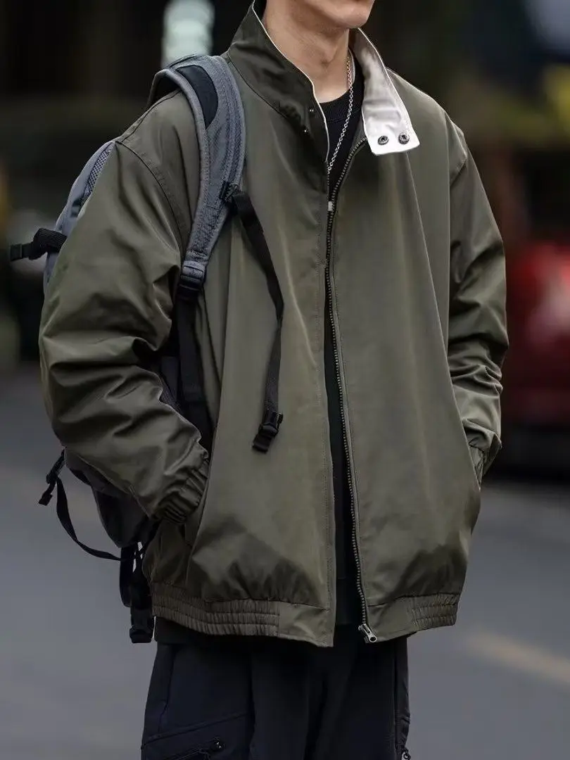 Мужская повседневная свободная куртка в уличном стиле из полиэстера для весны и осени, в корейском стиле Харадзюку
Мужская повседневная свободная куртка в уличном стиле из полиэстера для весны и осени, в корейском стиле Харадзюку
