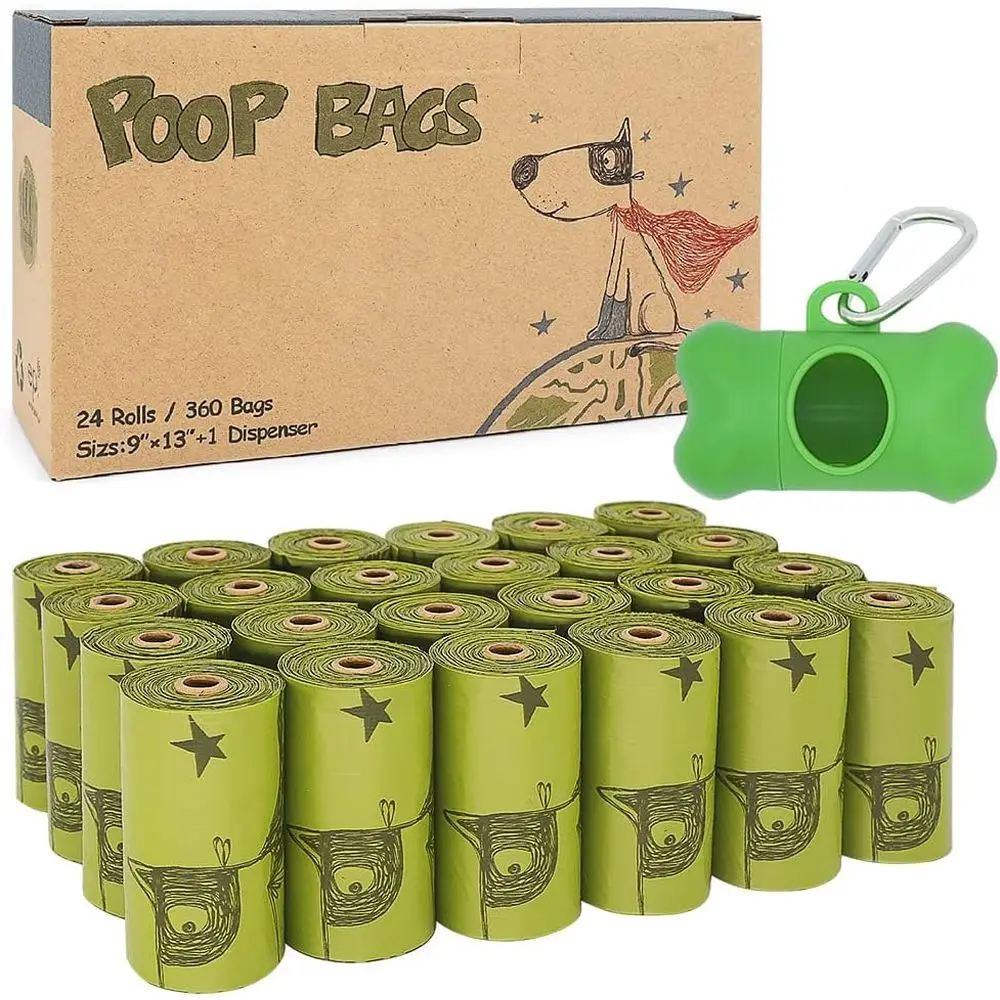 360 Pack Unscented Thick Dog Waste Bags with Leak-Proof Dispenser
360 Pack Unscented Thick Dog Waste Bags with Leak-Proof Dispenser