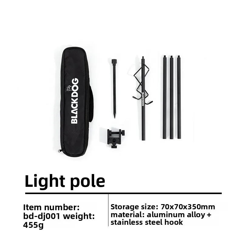 BLACKDOG Outdoor Light Stand Detachable Aluminium Alloy Portable Camping Light Pole Lighting Lamp Holder Camping Accessories
BLACKDOG Outdoor Light Stand Detachable Aluminium Alloy Portable Camping Light Pole Lighting Lamp Holder Camping Accessories