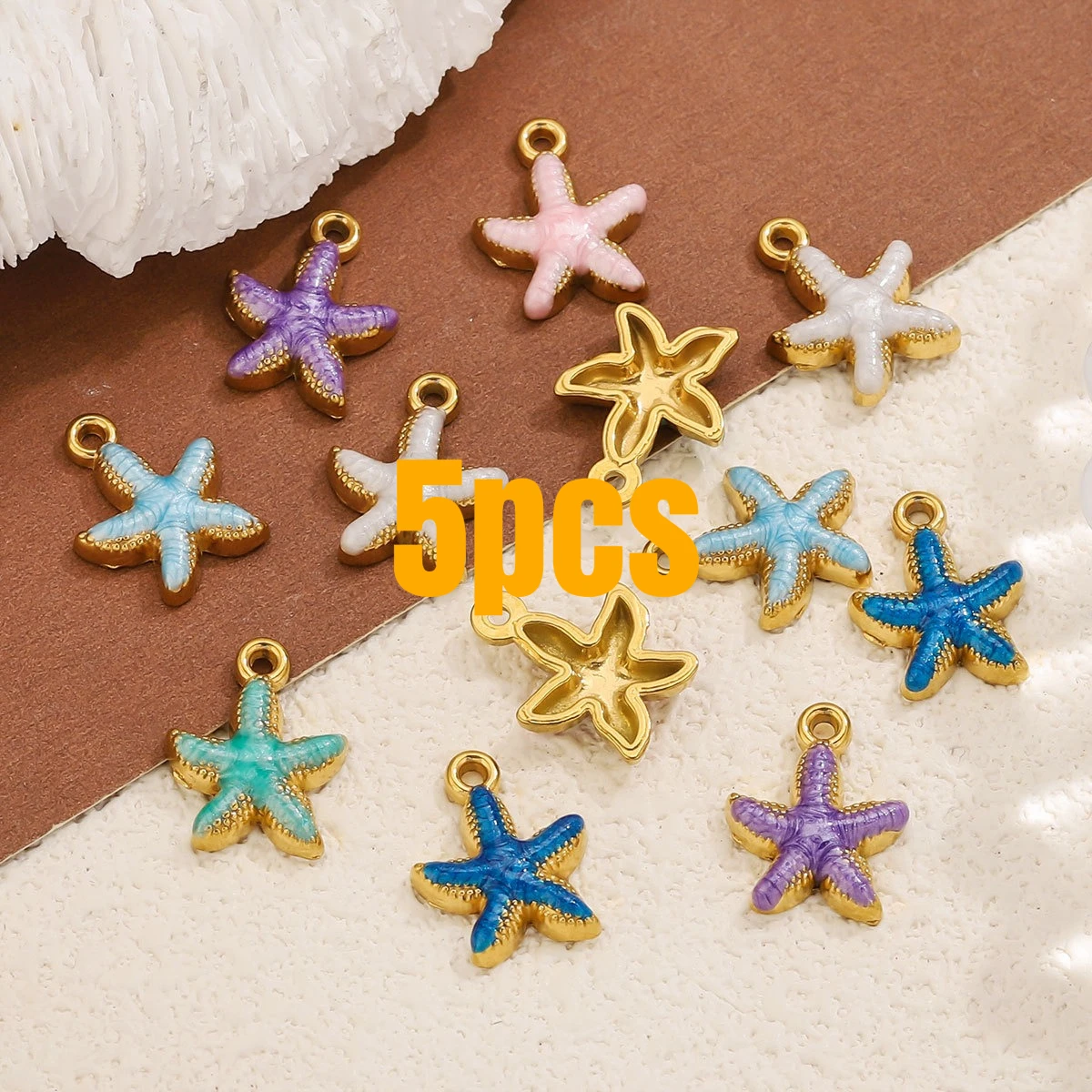 5pcs Stainless Steel Enamel Starfish Charms for Jewelry Making DIY Bracelet Necklace Jewelry Pendants Handmade Crafts
5pcs Stainless Steel Enamel Starfish Charms for Jewelry Making DIY Bracelet Necklace Jewelry Pendants Handmade Crafts