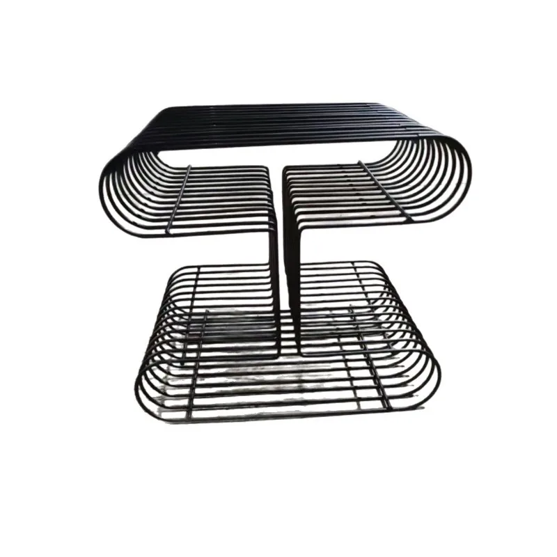 Metal line edge shelf stainless steel coffee table bookshelf floor bedside table
Metal line edge shelf stainless steel coffee table bookshelf floor bedside table