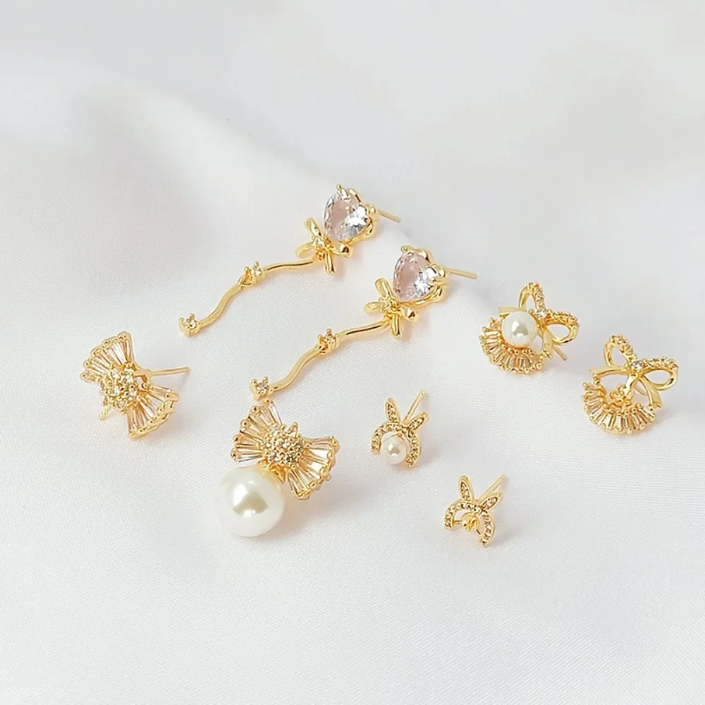 14K Gold Inlaid Zircon Butterfly Little Rabbit Heart S925 Ear Stud Diy Earrings Accessory
14K Gold Inlaid Zircon Butterfly Little Rabbit Heart S925 Ear Stud Diy Earrings Accessory