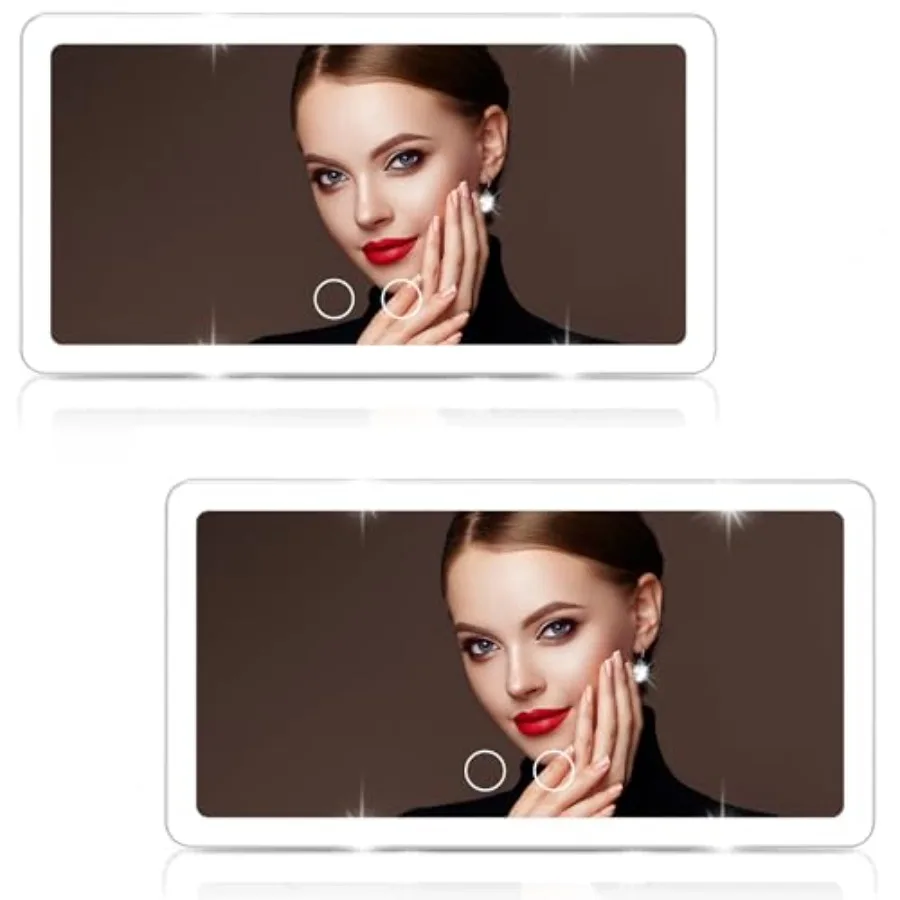 2PCS Car Sun Visor Vanity Mirror with 3 Light Modes and 80 LEDs Rechargeable LED Cosmetic Makeup Mirror Essentials for Women Di
2PCS Car Sun Visor Vanity Mirror with 3 Light Modes and 80 LEDs Rechargeable LED Cosmetic Makeup Mirror Essentials for Women Di