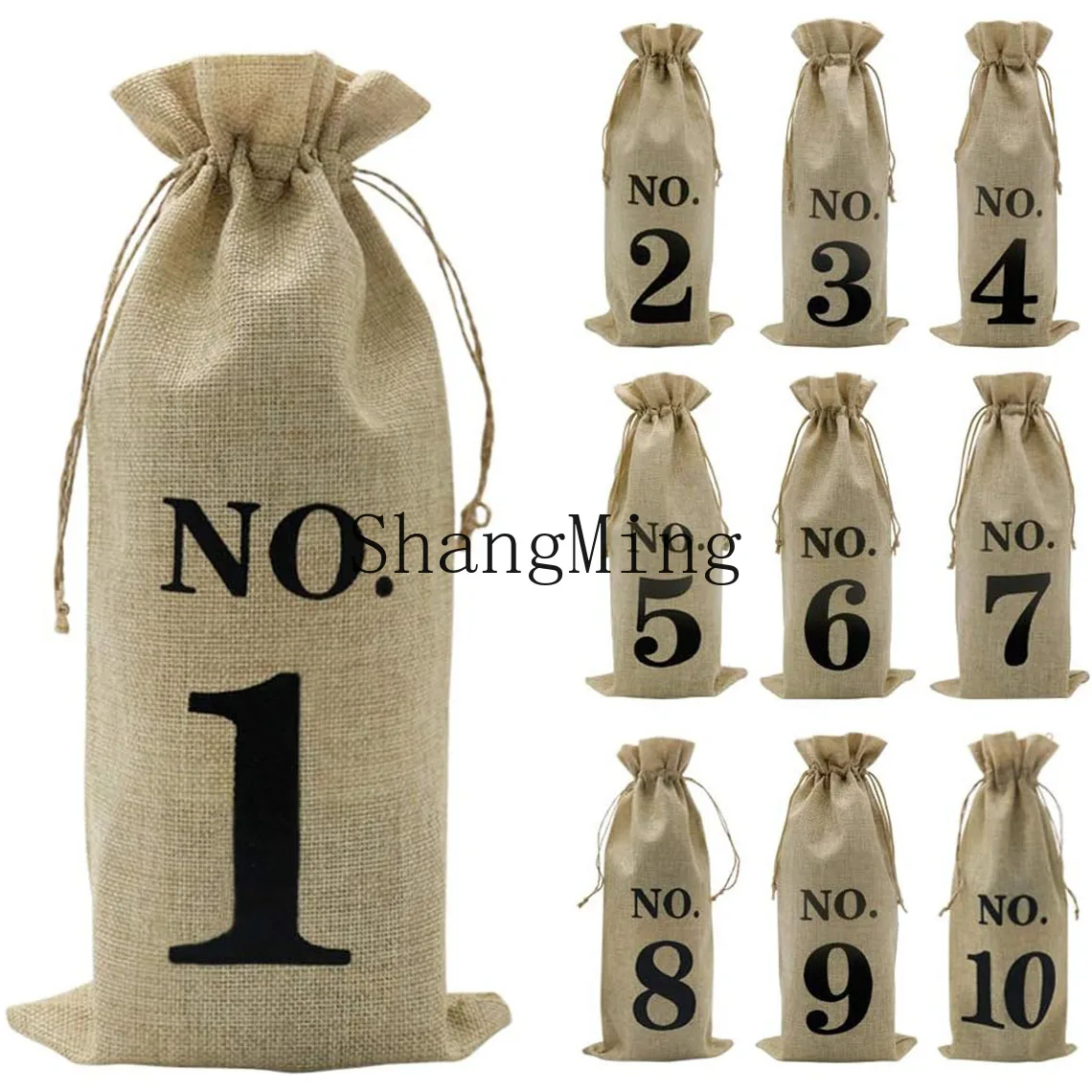 PYH Modern Hot Selling 1-10 Digital Linen Red Wine Drawstring Pocket Packaging Cheers Holiday Gifts
PYH Modern Hot Selling 1-10 Digital Linen Red Wine Drawstring Pocket Packaging Cheers Holiday Gifts
