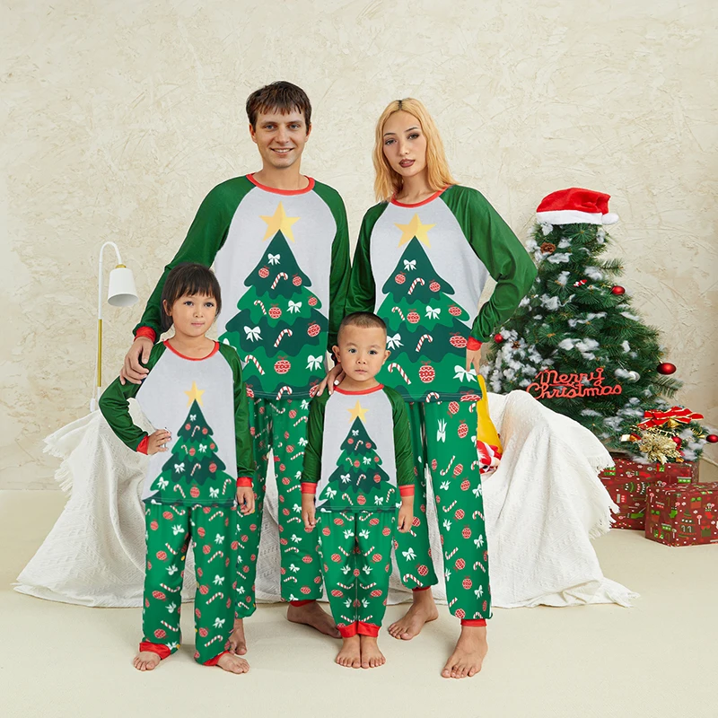 Family Matching Christmas Pajamas Baby Romper Christmas Tree Pattern Long Sleeve Tops and Pants Xmas Sleepwear Set
Family Matching Christmas Pajamas Baby Romper Christmas Tree Pattern Long Sleeve Tops and Pants Xmas Sleepwear Set