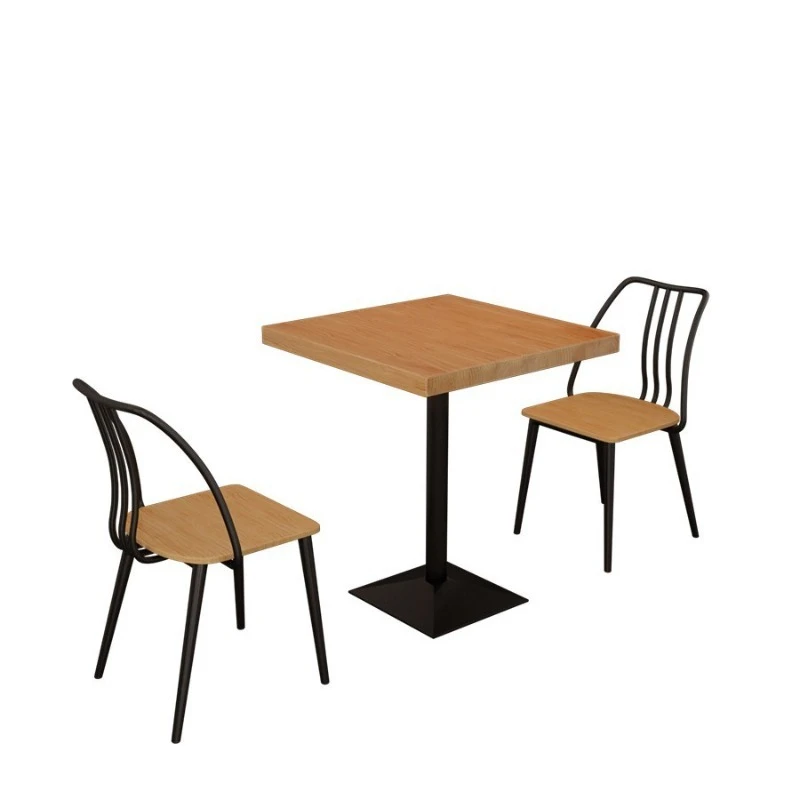 Small square table, square wrought iron solid wood dining table, table and chair combination
Small square table, square wrought iron solid wood dining table, table and chair combination