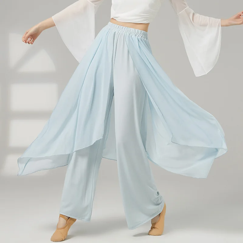 Women Classical Dance Practice Culottes Flowing 2-layer Wide-leg Trousers Modern Dance Net Gauze Patchwork Practice Costumes
Women Classical Dance Practice Culottes Flowing 2-layer Wide-leg Trousers Modern Dance Net Gauze Patchwork Practice Costumes