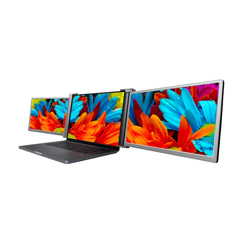 Triple Laptop Screen Extender Dual 15 Inch 1080P LCD Monitors Portable Tri Screen Monitor for Laptop
Triple Laptop Screen Extender Dual 15 Inch 1080P LCD Monitors Portable Tri Screen Monitor for Laptop