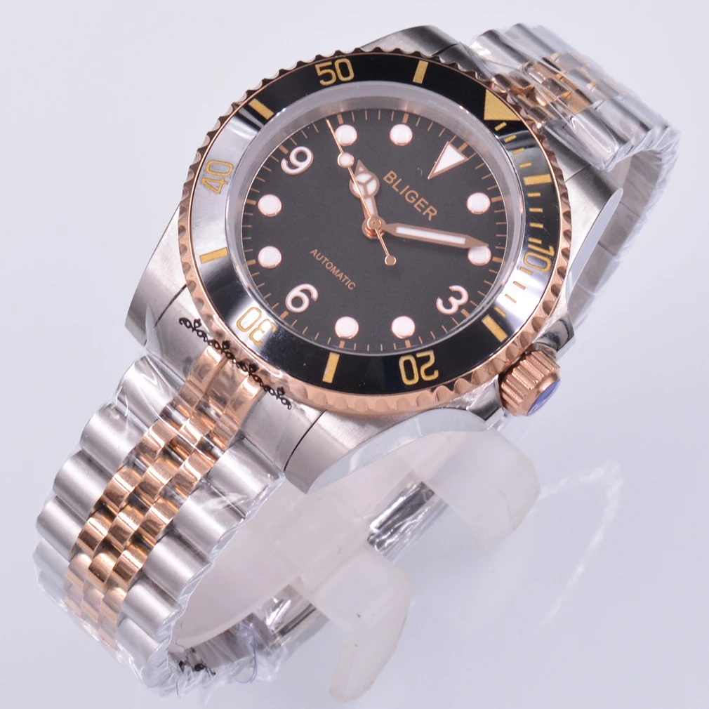 40mm BLIGER NH35 Automatic movement watch Sapphire Black dial 316L stainless steel case Waterproof Luminous men's watch
40mm BLIGER NH35 Automatic movement watch Sapphire Black dial 316L stainless steel case Waterproof Luminous men's watch