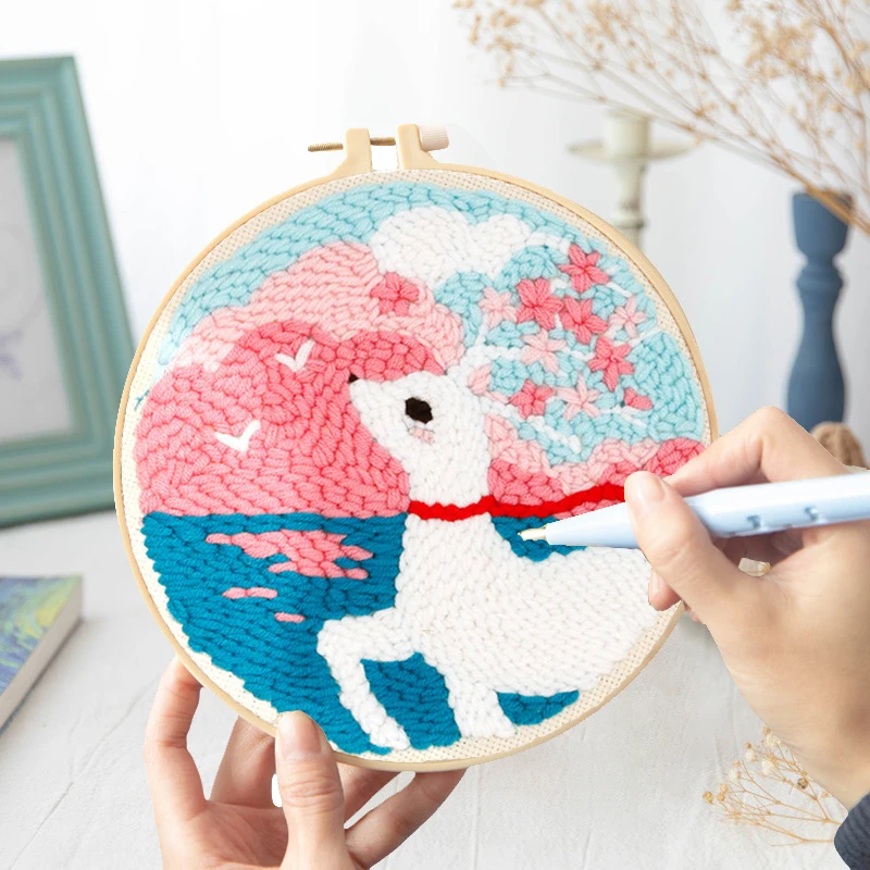 Punch Needle Embroidery DIY Kit Magic Needle Arts Craft for Carpet Tufting Supplies Cross Stitch Needlework Sewing Set Kids Gift
Punch Needle Embroidery DIY Kit Magic Needle Arts Craft for Carpet Tufting Supplies Cross Stitch Needlework Sewing Set Kids Gift