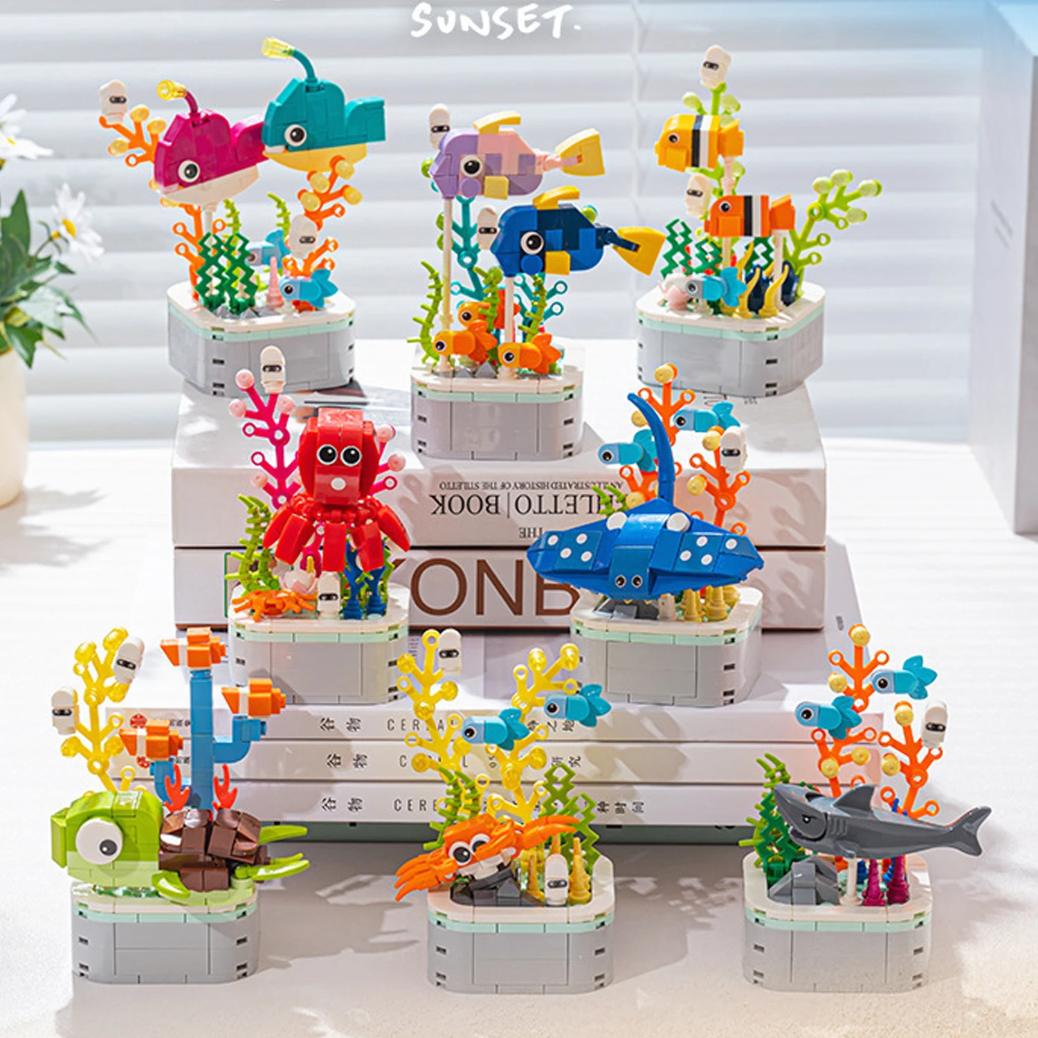 Sea Creatures Building Toys, Sea Creatures With Flowers Block Set, Building Blocks Flower Brick Toys Creative Project
Sea Creatures Building Toys, Sea Creatures With Flowers Block Set, Building Blocks Flower Brick Toys Creative Project