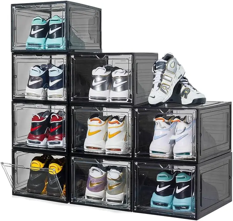 9 Pack X-Large Shoe Box, Thicken&Sturdy Shoe Storage Box With Clear Magnetic Door, Stackable Shoe Organizer With Solid Plastic,
9 Pack X-Large Shoe Box, Thicken&Sturdy Shoe Storage Box With Clear Magnetic Door, Stackable Shoe Organizer With Solid Plastic,