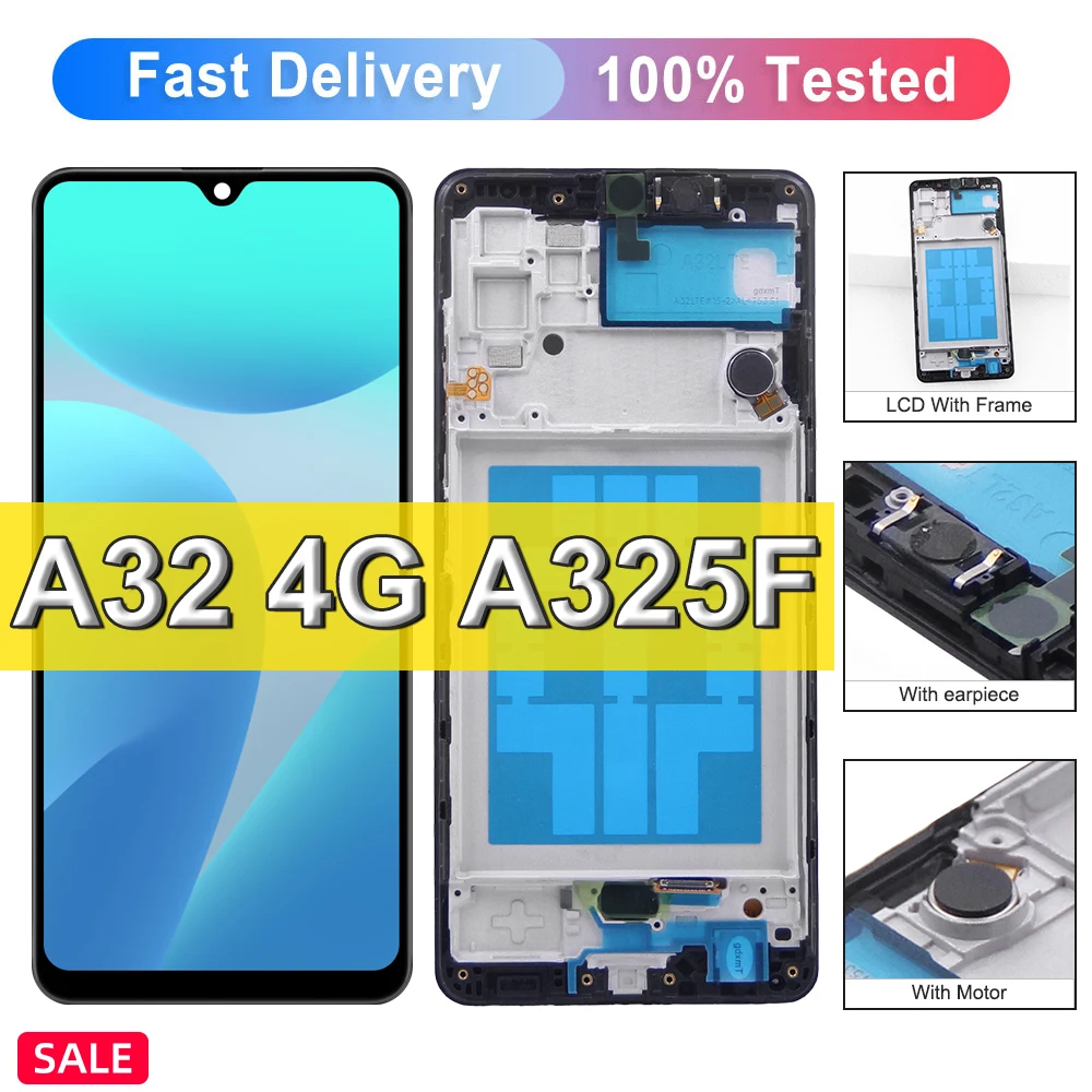 6,4-дюймовый TFT A325 дисплей для Samsung Galaxy A32 A325F SM-A325F/DS A325M A325N ЖК-дисплей с сенсорным экраном для Galaxy A32 4G дисплей
6,4-дюймовый TFT A325 дисплей для Samsung Galaxy A32 A325F SM-A325F/DS A325M A325N ЖК-дисплей с сенсорным экраном для Galaxy A32 4G дисплей