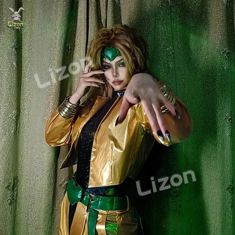 Аниме Bizarre Adventure Косплей Костюм Дио Диего Брандо Золотая Золотая Версия Одежда для Хэллоуина 
Аниме Bizarre Adventure Косплей Костюм Дио Диего Брандо Золотая Золотая Версия Одежда для Хэллоуина