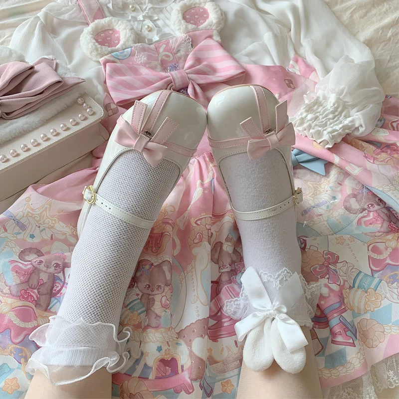Kawaii Sweet Lolita Shoes Round Head Mid Heel Cute Pu Leather Anime Sweet Harajuku Bow Princess Tea Party Women Dress Shoe
Kawaii Sweet Lolita Shoes Round Head Mid Heel Cute Pu Leather Anime Sweet Harajuku Bow Princess Tea Party Women Dress Shoe