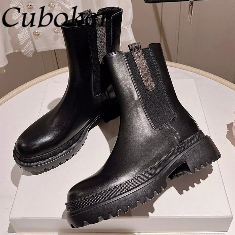 2022 New Style Genuine Leather Women Ankle Boots Round Toe Kid Suede Female Short Heel Winter Elastic Band Boots For Women
2022 New Style Genuine Leather Women Ankle Boots Round Toe Kid Suede Female Short Heel Winter Elastic Band Boots For Women