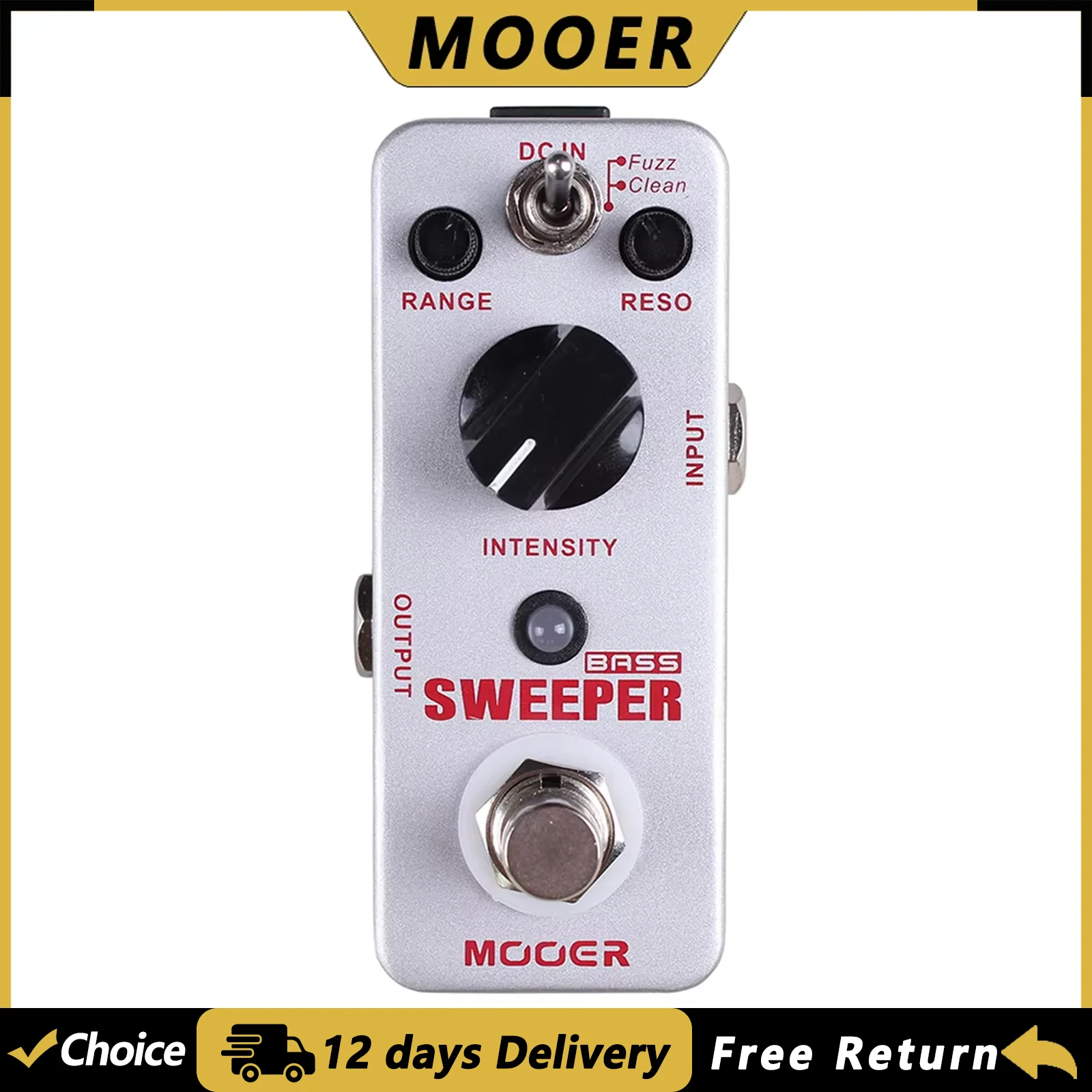 Педаль эффектов MOOER Sweeper: динамический фильтр-энвайроп для гитары, уникальный стильный фильтр-тюнинг, True Bypass, аксессуары для электрогитары
Педаль эффектов MOOER Sweeper: динамический фильтр-энвайроп для гитары, уникальный стильный фильтр-тюнинг, True Bypass, аксессуары для электрогитары