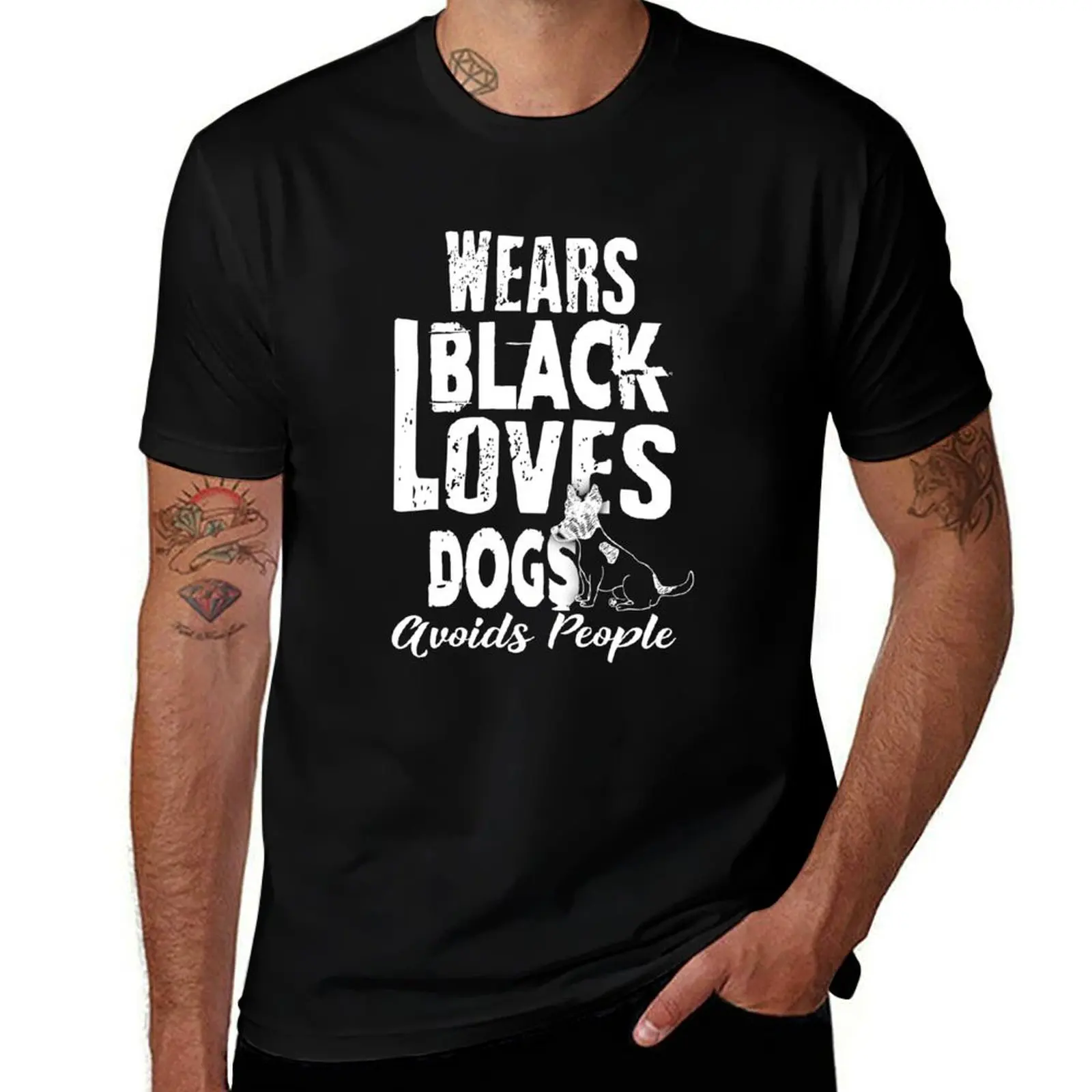 Носите черную футболку Loves Dogs Avoids People Introvert, футболка с рисунком, летняя одежда, рубашки, рубашки для тренировок с графикой для мужчин
Носите черную футболку Loves Dogs Avoids People Introvert, футболка с рисунком, летняя одежда, рубашки, рубашки для тренировок с графикой для мужчин
