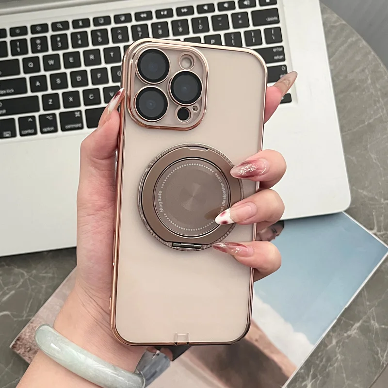 The new magnetic ring stand case is suitable foriphone16promaxElectroplated dust plug with rotating stand, high-end and stylishi
The new magnetic ring stand case is suitable foriphone16promaxElectroplated dust plug with rotating stand, high-end and stylishi