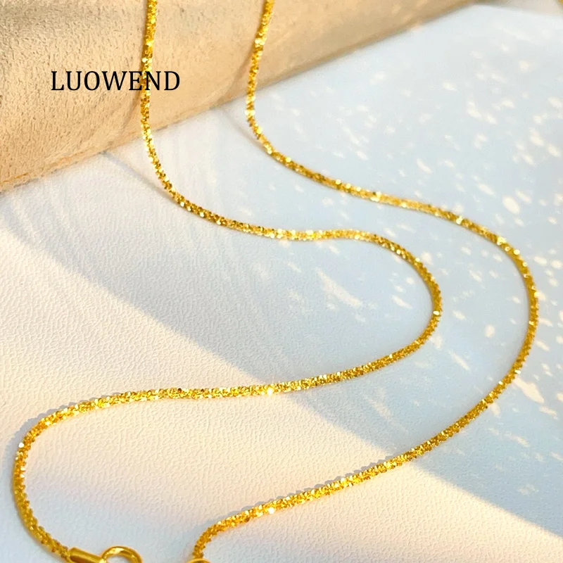 LUOWEND 18K Yellow/White+Yellow Gold Necklace Elegant Shiny Design Exquisite Chain Necklace for Women High Party Jewelry
LUOWEND 18K Yellow/White+Yellow Gold Necklace Elegant Shiny Design Exquisite Chain Necklace for Women High Party Jewelry