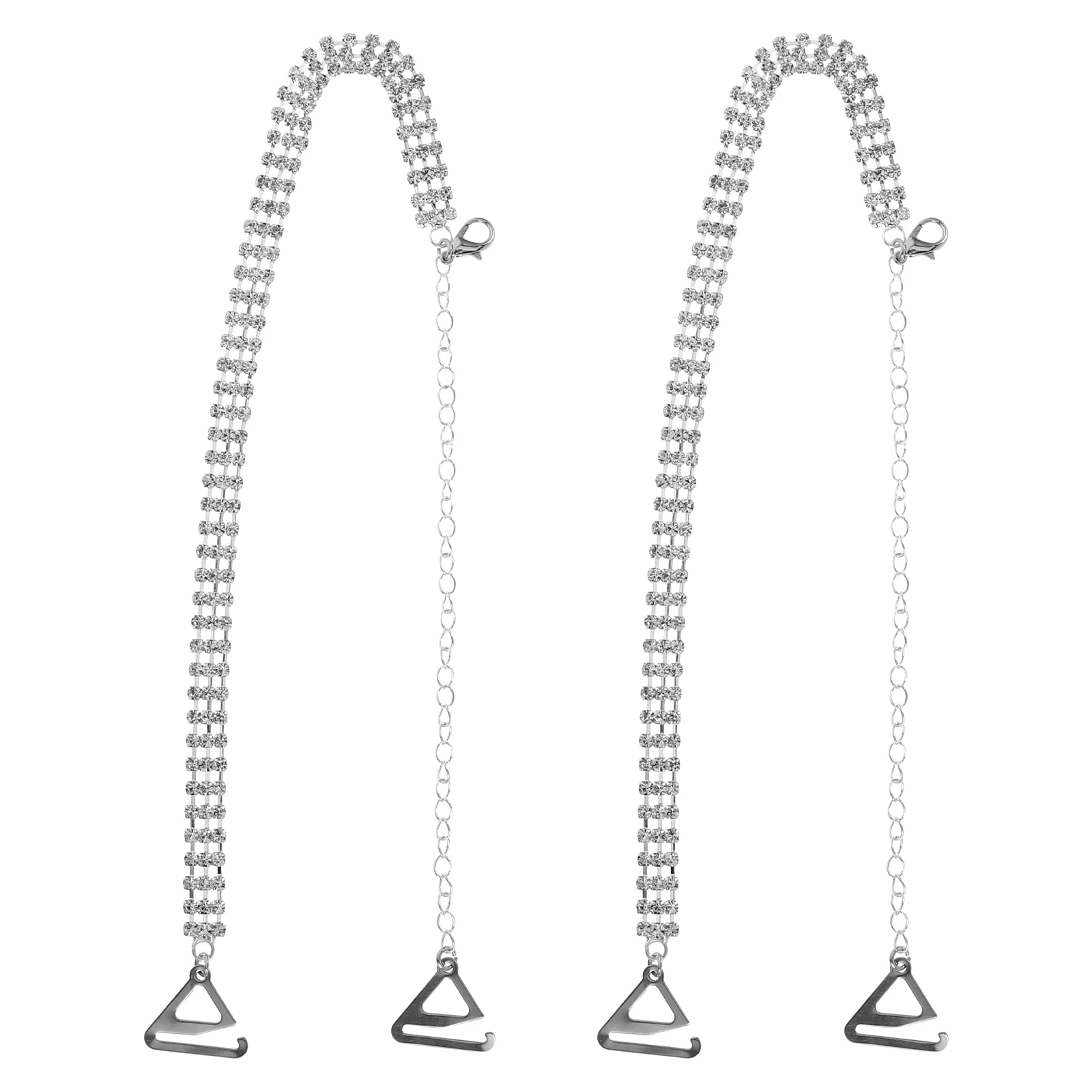 Bra Straps Rhinestone Decorative Metal Adjustable Shoulder Straps for Women Bridal Gowns Silver Three Row Rhinestones Invisible
Bra Straps Rhinestone Decorative Metal Adjustable Shoulder Straps for Women Bridal Gowns Silver Three Row Rhinestones Invisible