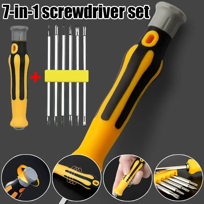 Magnetic Screwdriver Set 12 in 1 Heads Plate Crossed Torx Mini Portable Tool Precision Suitable for PC Watch Camera