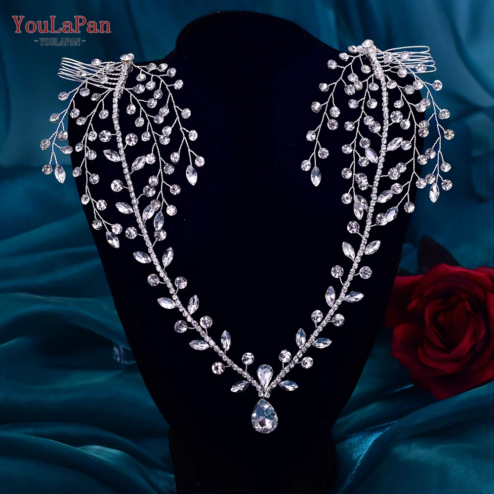 TOPQUEEN Simple Bridal Forehead Headband with Combs Water Drop Crown Between Eyebrows Brides Hair Accessories Headdress HP466
TOPQUEEN Simple Bridal Forehead Headband with Combs Water Drop Crown Between Eyebrows Brides Hair Accessories Headdress HP466