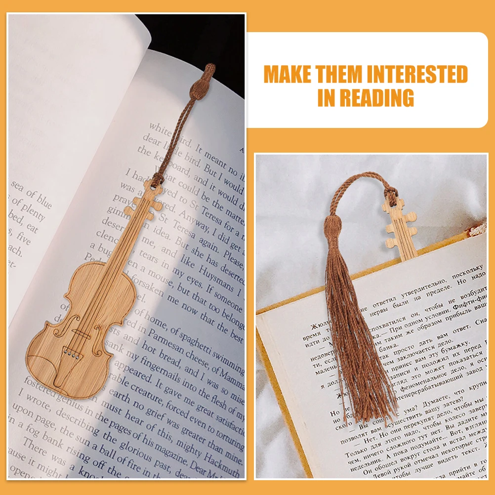 3pcs Bamboo Bookmark Violin Shape Bookmarks Tassel Design Reading Gift For Women Creative Page Marker Lightweight Storage Easy
3pcs Bamboo Bookmark Violin Shape Bookmarks Tassel Design Reading Gift For Women Creative Page Marker Lightweight Storage Easy