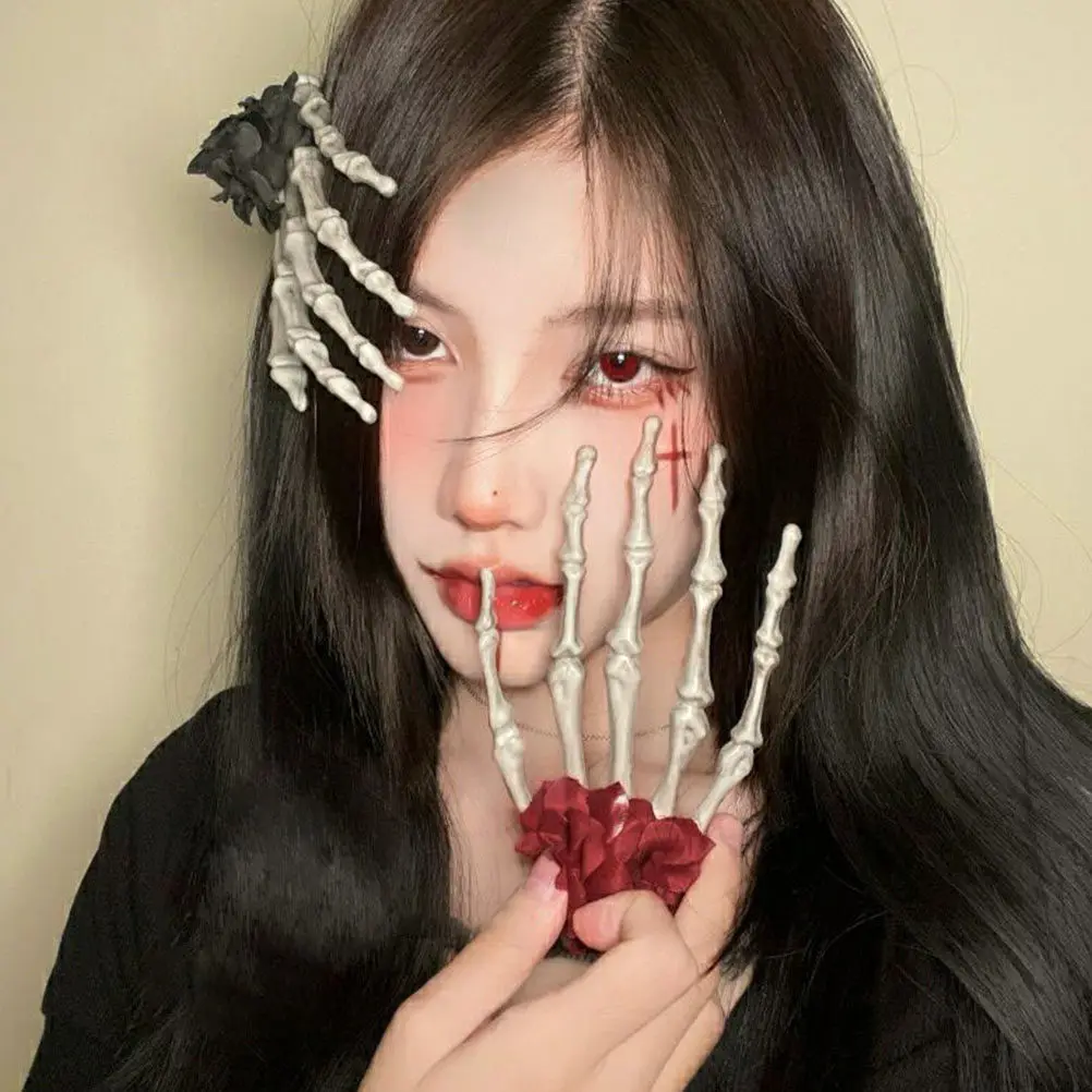 2Pcs Skull Hand Hair Clips Halloween Party Accessories Gothic Hairpins for Women Creative Costume Decoration Hair
2Pcs Skull Hand Hair Clips Halloween Party Accessories Gothic Hairpins for Women Creative Costume Decoration Hair