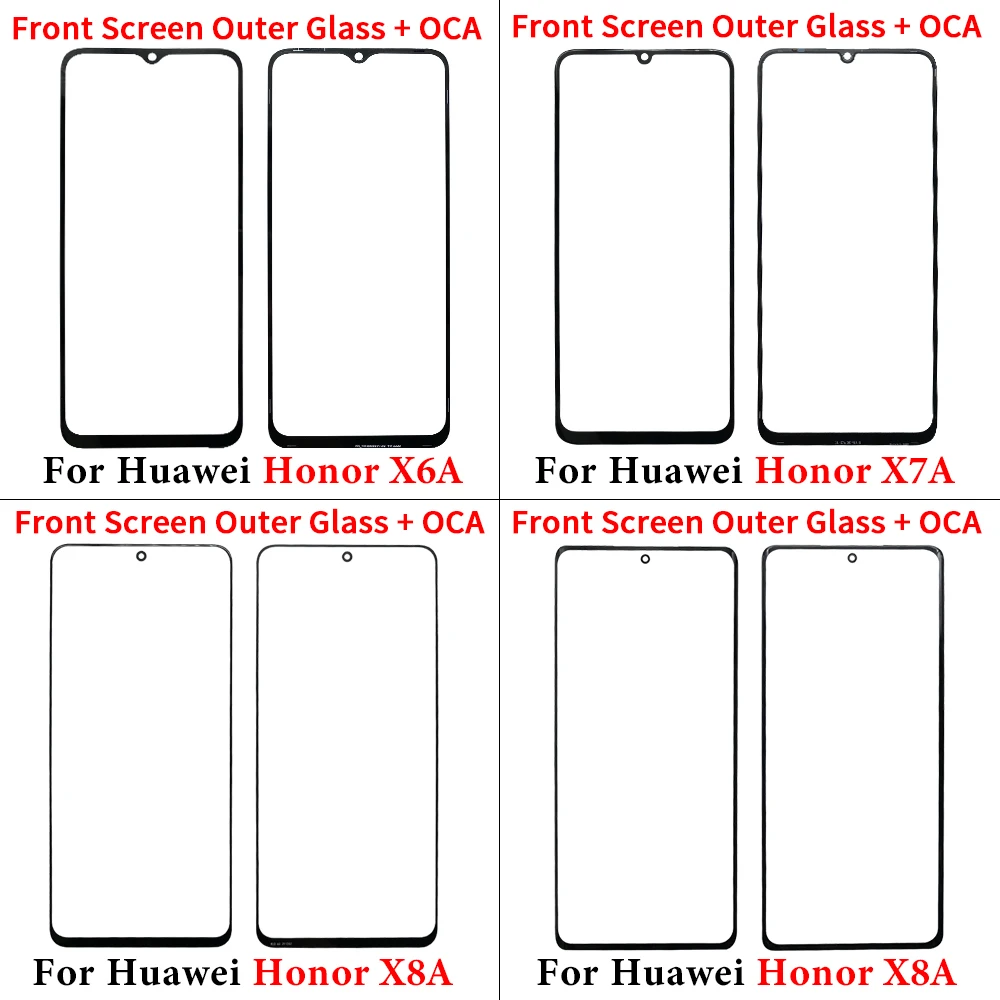 Для Huawei Honor X6B X7 X7A X7B X8A X8B X9A X9B X9 X8 4G 5G X6A Plus СТЕКЛО + OCA ЖК-дисплей Передняя внешняя линза Замена сенсорного экрана
Для Huawei Honor X6B X7 X7A X7B X8A X8B X9A X9B X9 X8 4G 5G X6A Plus СТЕКЛО + OCA ЖК-дисплей Передняя внешняя линза Замена сенсорного экрана