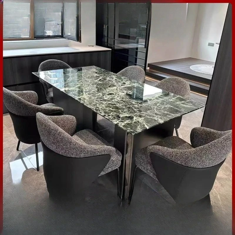Natural luxury stone minimalist, restaurant light luxury high-end round, rectangular dining table and chair combination
Natural luxury stone minimalist, restaurant light luxury high-end round, rectangular dining table and chair combination