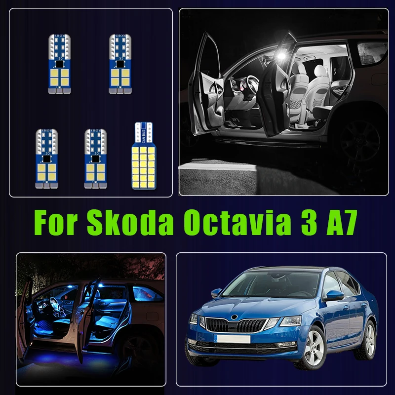 For Skoda Octavia 3 A7 MK3 5E 2015 2016 2017 2018 2019 5pcs 12v Car LED Bulbs Interior Reading Lamps Trunk Light Accessories
For Skoda Octavia 3 A7 MK3 5E 2015 2016 2017 2018 2019 5pcs 12v Car LED Bulbs Interior Reading Lamps Trunk Light Accessories