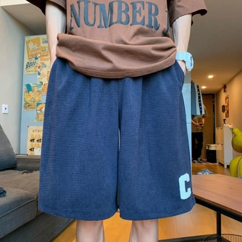 Men's Drawstring Waist Shorts Summer Cool and Soft Waffle Fabric Loose Fit Straight Leg Casual Style
Men's Drawstring Waist Shorts Summer Cool and Soft Waffle Fabric Loose Fit Straight Leg Casual Style