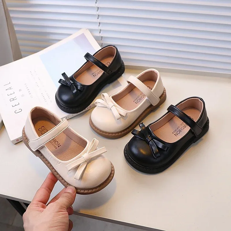 New Children's Shoe for Girl Solid Color Versatile Black School Shoes Fashion Simple Kids Leather Shoe Round-toe Bowtie Flats
New Children's Shoe for Girl Solid Color Versatile Black School Shoes Fashion Simple Kids Leather Shoe Round-toe Bowtie Flats