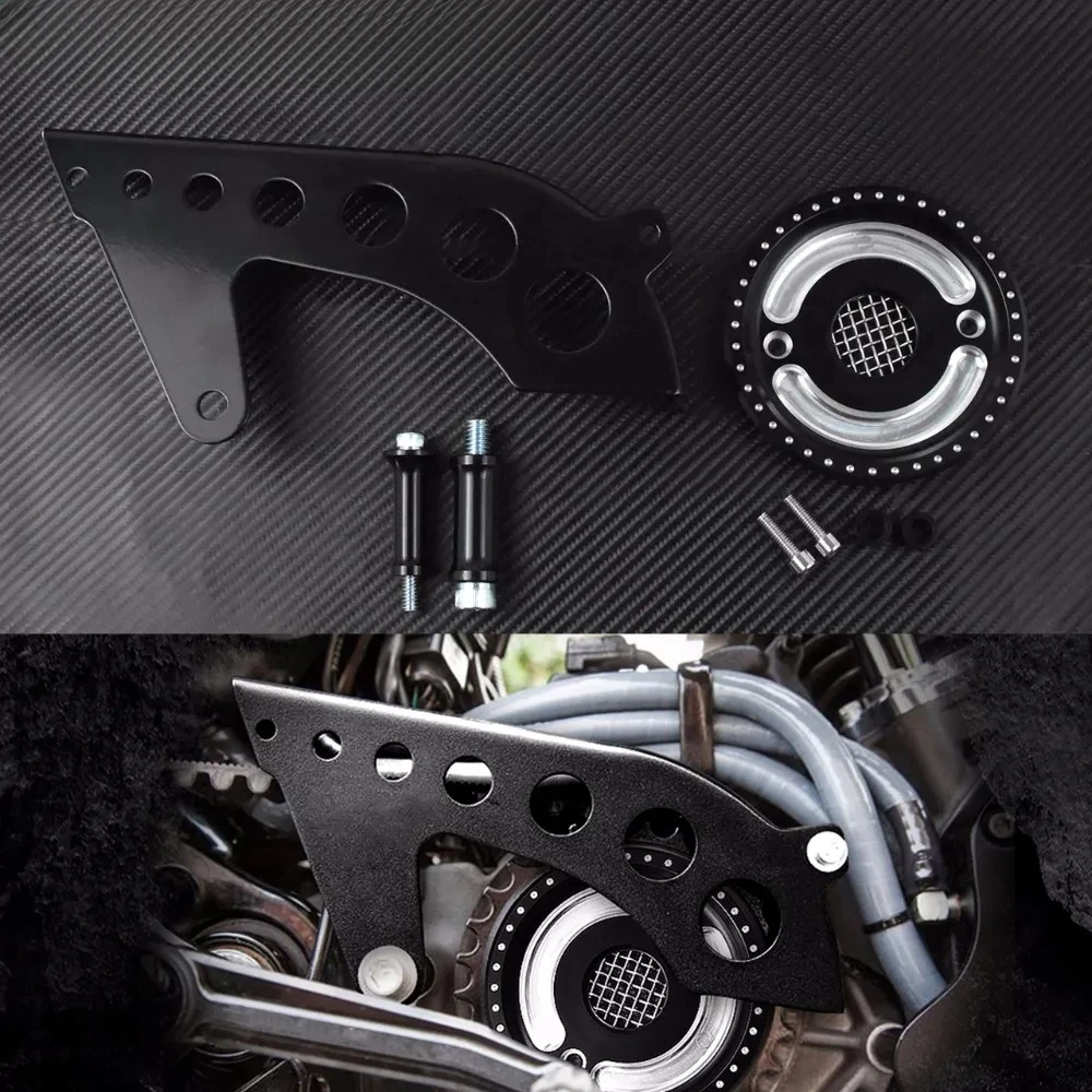 For Harley Sportster 883 1200 XL 48 72 SuperLow 04-18 Motorcycle Front Drive Pulley Guard Cover Pulley Cover w/Mesh Countershaft
For Harley Sportster 883 1200 XL 48 72 SuperLow 04-18 Motorcycle Front Drive Pulley Guard Cover Pulley Cover w/Mesh Countershaft