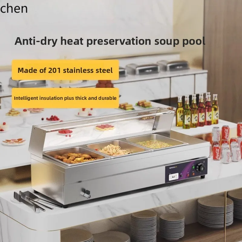 ZMLinsulation table Commercial thickened desktop electric soup pool Stainless steel fast food truck Vegetable distribution table
ZMLinsulation table Commercial thickened desktop electric soup pool Stainless steel fast food truck Vegetable distribution table