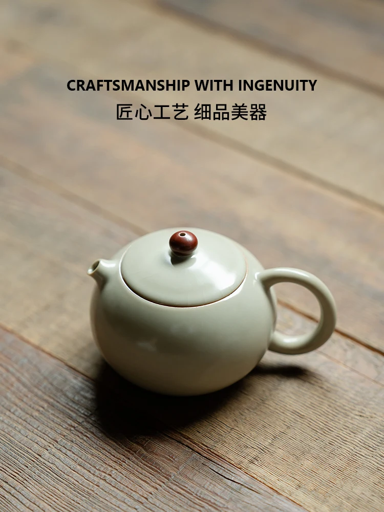 Simple Ru Ware Porcelain Opening Film Supportable Xi Shi Pot Women's Home with Filter Teaware Single Teapot
Simple Ru Ware Porcelain Opening Film Supportable Xi Shi Pot Women's Home with Filter Teaware Single Teapot